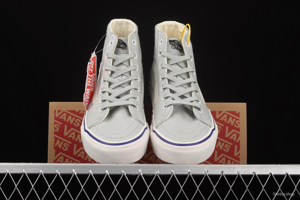 Vans Sk8-Hi Tapered light gray silver ultra-thin canvas high-top casual board shoes VN0A4U164U4
