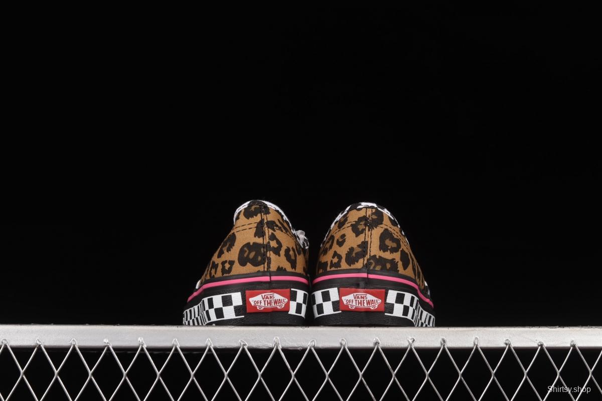 Vans Authentic Vance Leopard pattern customized popular style low upper board shoes VN0A4BV5VBR