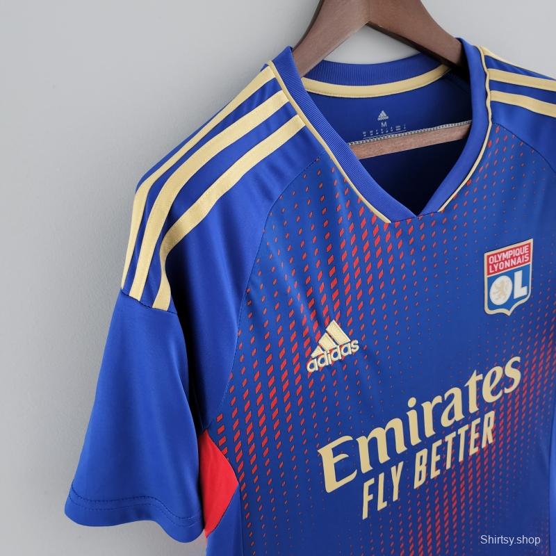 22/23 Lyon Forth Blue Soccer Jersey