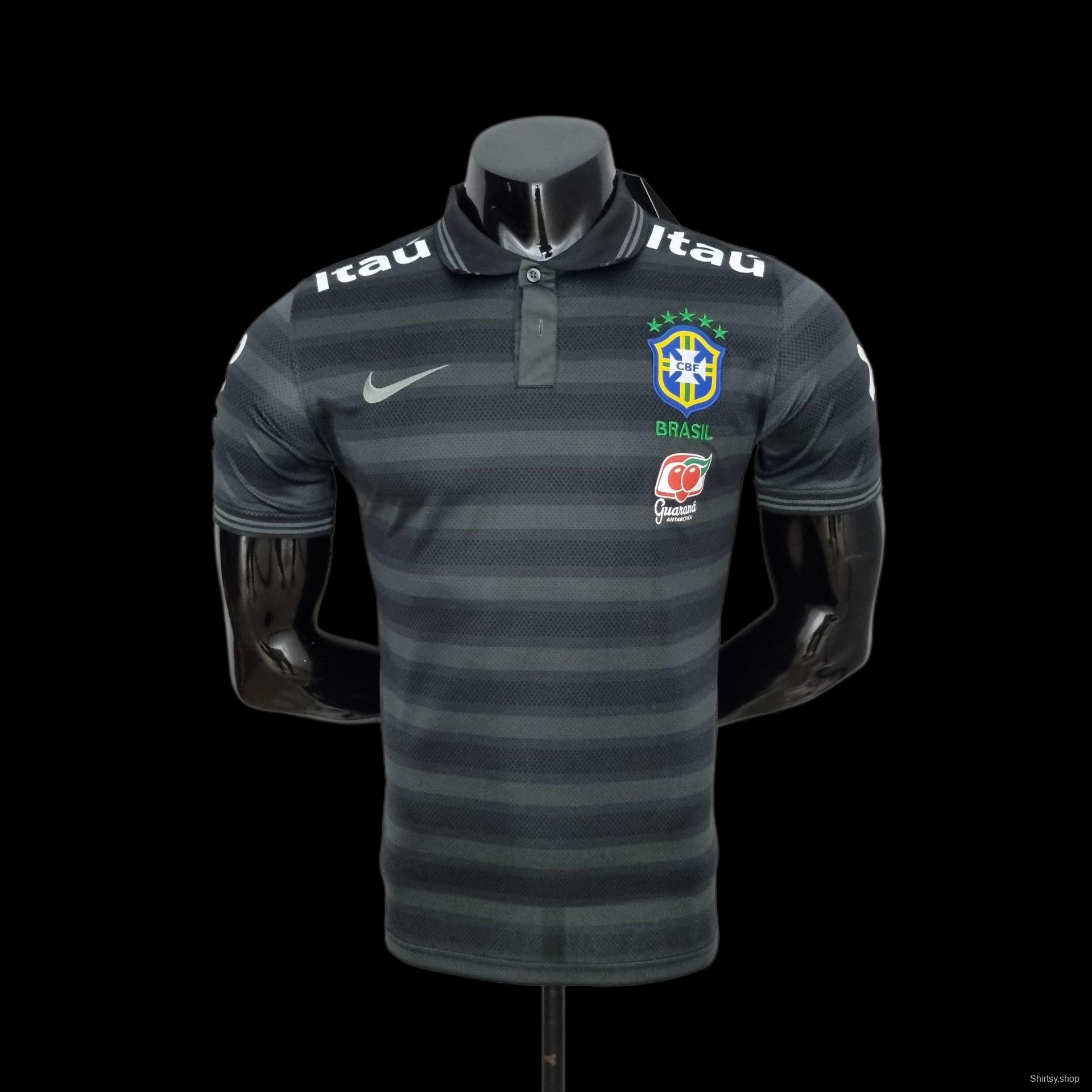 Brazil Polo Black Stripe