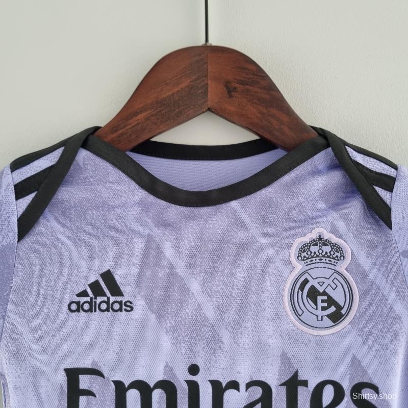 22/23 Real Madrid Away Baby KM#0031 9-12 Soccer Jersey
