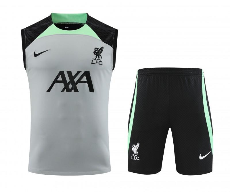 23-24 Liverpool Grey Vest Jersey+Shorts