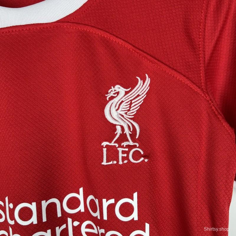 23/24 Kids Liverpool Home Jersey Size 16-28