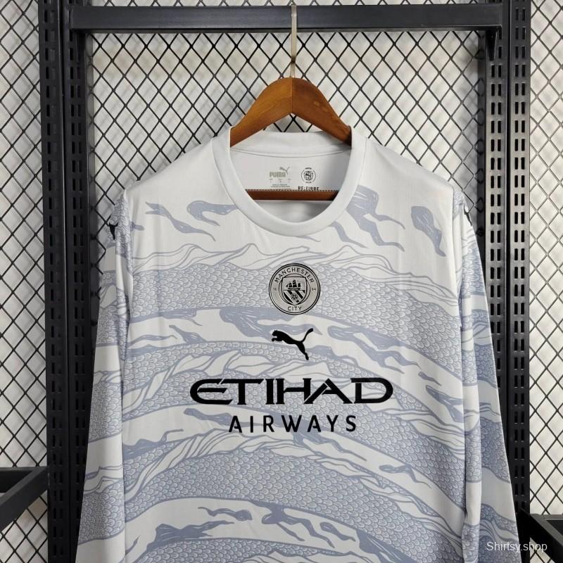 24/25 Manchester City Puma Year of the Dragon White Long Sleeve Jersey