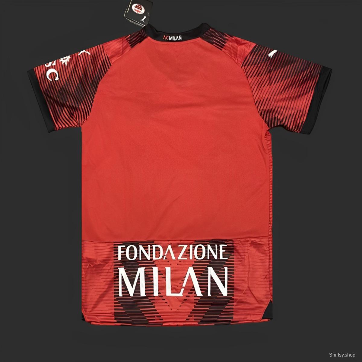 23/24 AC Milan Home Champion League Jersey