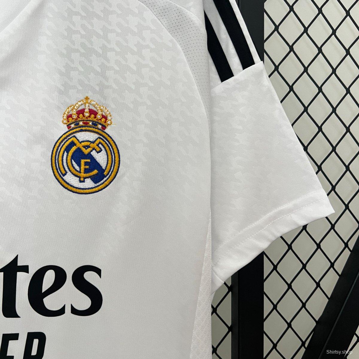 24/25 Real Madrid Home Jersey With 15 Trophy Patch